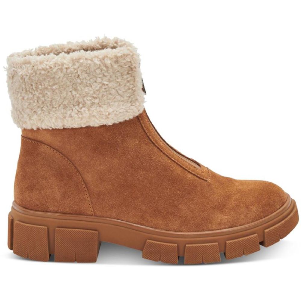 Aqua College Womens Perla Tan Suede Winter Zipper Ankle Boots Shoes NWOB - Picture 2 of 6